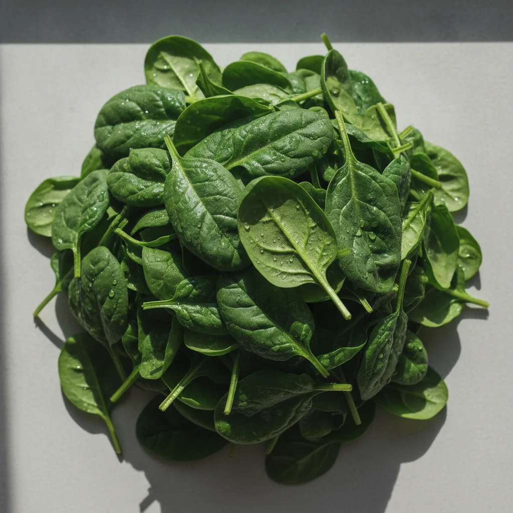 Fresh spinach leaves
